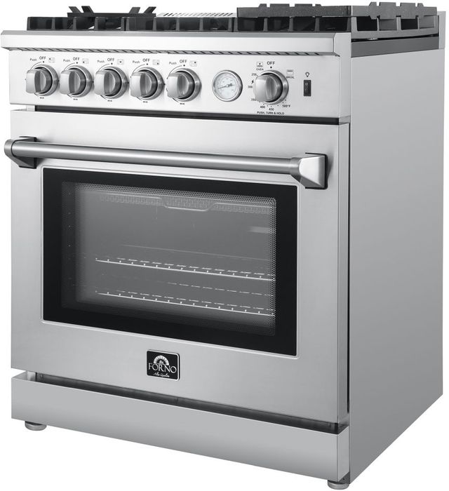 FORNO® Lazio 30" Stainless Steel Pro Style Gas Range-2