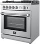 FORNO® Lazio 30" Stainless Steel Pro Style Gas Range-2