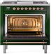 Ilve® Nostalgie II Series 36" Emerald Green Pro Style Dual Fuel Range-2