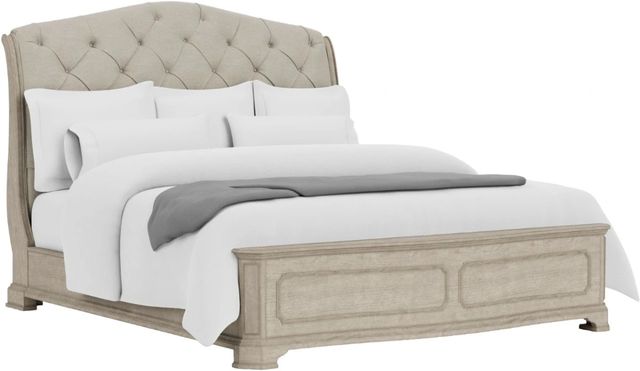 Riverside Furniture Kensington Vintage Linen Queen Sleigh Bed-0