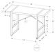 Monarch Specialties Inc. 48"L White and Black Metal Computer Desk-3