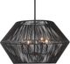 Uttermost® Suva Matte Black 4-Light Rope Pendant-4