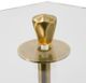 A & B Home Clear Glass Table with Gold and White Frame -4