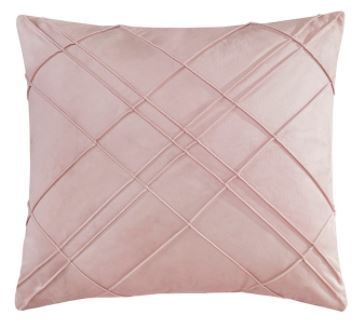 Olliix by CosmoLiving Naomi Blush 20" x 20" Pleated Velvet Decorative Pillow-0
