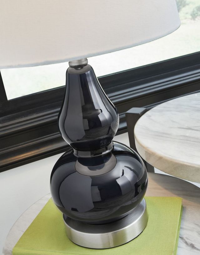 Signature Design by Ashley® Makana Navy Glass Table Lamp-1