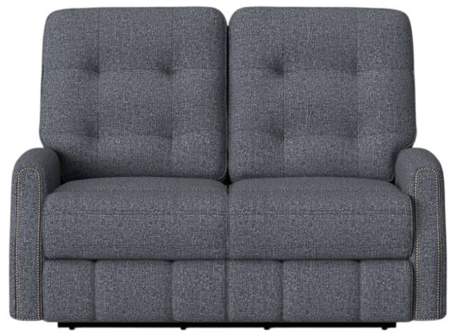 Flexsteel® Customizable Devon Fabric Power Reclining Loveseat with Power Headrests-3