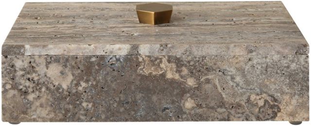 Uttermost® Griseus Gray Travertine Stone Box-2