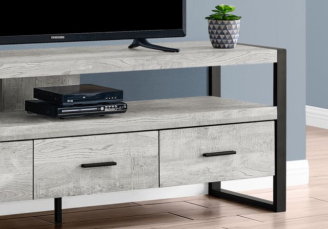 Monarch Specialties Inc. Grey Reclaimed Wood 60" TV Stand-2