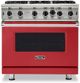Viking® 5 Series 36" San Marzano Red Pro Style Natural Gas Range-0