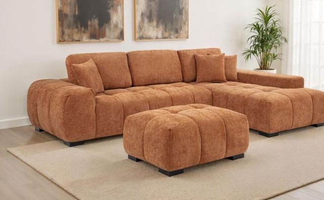 Coaster® Octavia Orange 2-Piece L-Shaped Sectional and Chaise-4