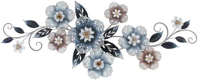 Classy Living Exploding Blue Flowers Wall Decor-0