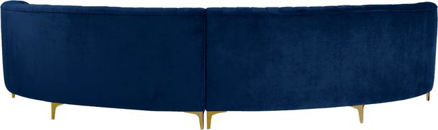 Meridian Furniture Jackson 2-Piece Navy Velvet Sectional-1