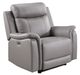 Mazin Furniture Cyrus Light Gray Power Glider Reclining Chair-0