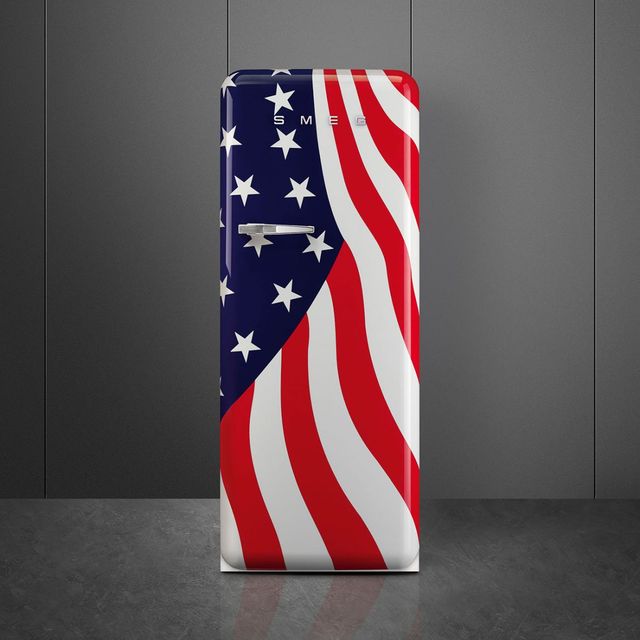 Smeg 50's Retro Style 9.9 Cu. Ft. American Flag Compact Refrigerator-2