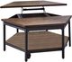 Steve Silver Co. Ultimo Mocha Hexagon Lift-Top Cocktail Table with Black Base-3