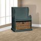 Sunny Designs™ Accents Little Boy Blue Hall Seat with Rattan Basket-1