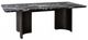 Furniture of America® Selsey Black Stone Top Dining Table with Dark Walnut Base-0