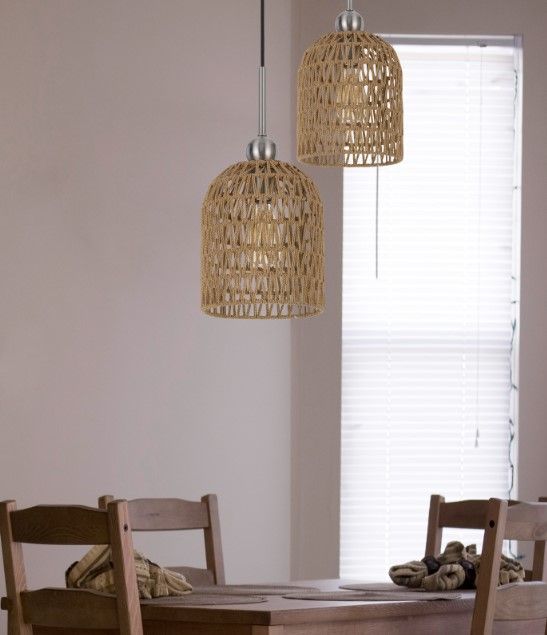 Cal® Lighting & Accessories Depok Burlap Pendant-4