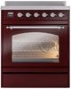 Ilve® Nostalgie II Series 30" Burgundy Pro Style Induction Range-3