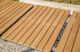 Furniture of America® Mackay Natural Teak Wood Outdoor Patio Dining Table with Gunmetal Base-4