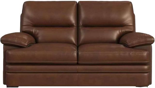 Flexsteel® David Leather Pecan Loveseat-2