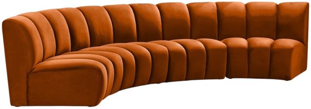 Meridian Furniture Infinity 4-Piece Cognac Modular Sectional-4