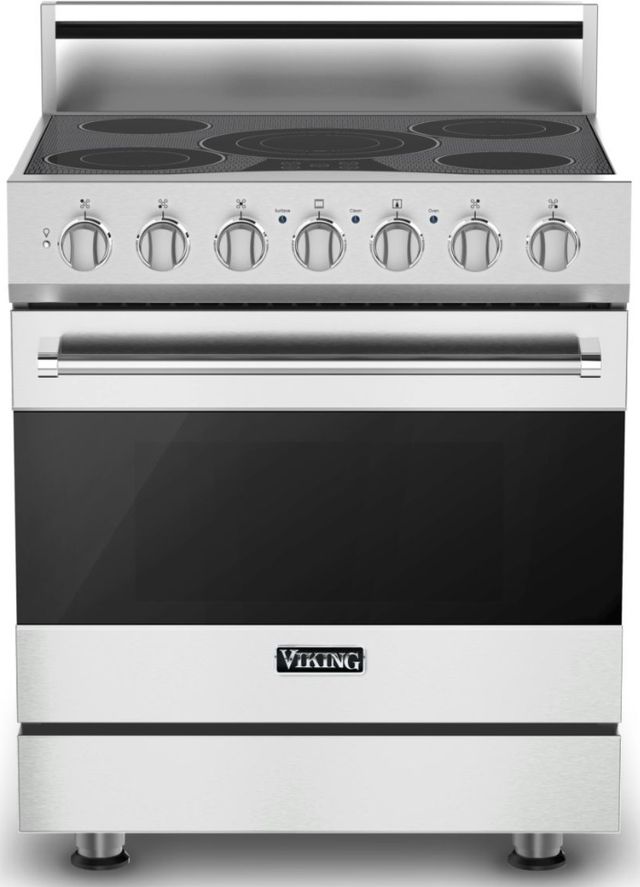 Viking® 3 Series 30" Frost White Freestanding Electric Range-0