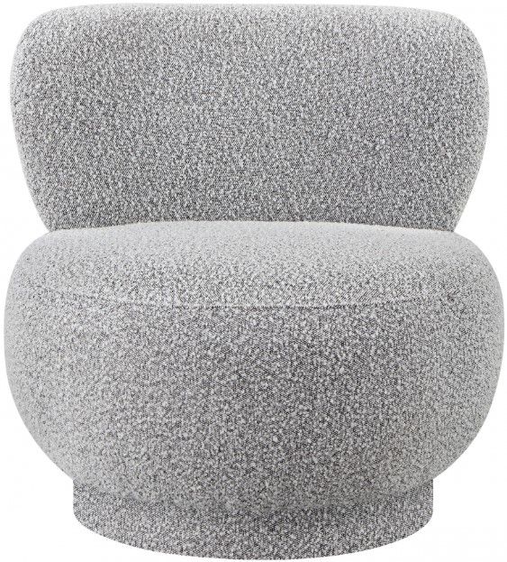 Meridian Furniture Calais Grey Boucle Fabric Accent Chair-1
