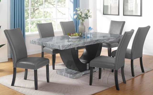 New Classic® Home Furnishings Lyra 5-Piece Black/Gray Dining Set-1