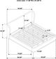 Coaster® Blaire Black Eastern King Upholstered Platform Panel Bed-2