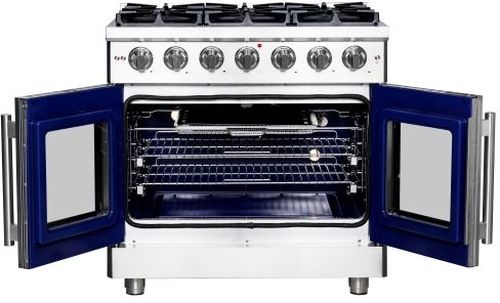 FORNO® Alta Qualita 36" Stainless Steel Pro Style Gas Range-2