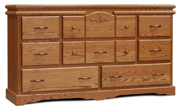 Wolfcraft Furniture Vintage Brown 8-Drawer Dresser-0