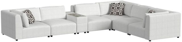 Elements International Zandara 7-Piece Beige Fabric Outdoor Sectional-0