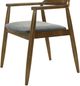 Armen Living Emorie Charcoal/Walnut Dining Chair-5