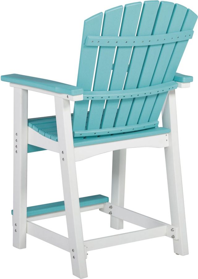Signature Design by Ashley® Eisely 2-Piece Turquoise Outdoor Counter Bar Stool Set-3