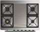 Ilve® Majestic III 36'' White Pro Style Dual Fuel Liquid Propane Range with Triple Glass Door and Burnished Trim-3