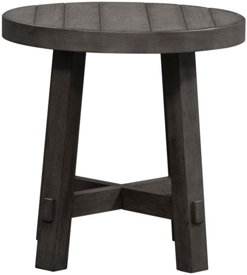 Liberty Furniture Modern Farmhouse 3-Piece Dusty Charcoal Living Room Table Set-3