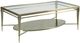 Hammary® Galerie Glass Top Rectangular Coffee Table with Champagne Frame-0