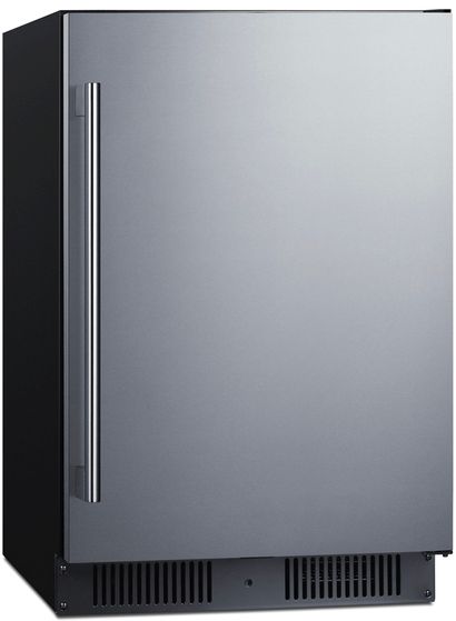 Summit® 21” 3.5 Cu. Ft. Stainless Steel Built-In ADA Compliant Adjustable Height Outdoor Under the Counter Refrigerator with Right Hand Door Swing-4
