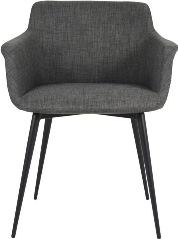 Moe's Home Collection Ronda 2-Piece Dark Grey Dining Arm Chair Set-1