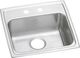 Elkay Lustertone® Classic Lustrous Satin 19-1/2" x 19" x 5-1/2" 2-Hole Single Bowl Drop-In ADA Sink-0