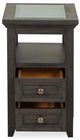 Magnussen Home® Westley Falls Graphite Chairside End Table with Glass Insert-2
