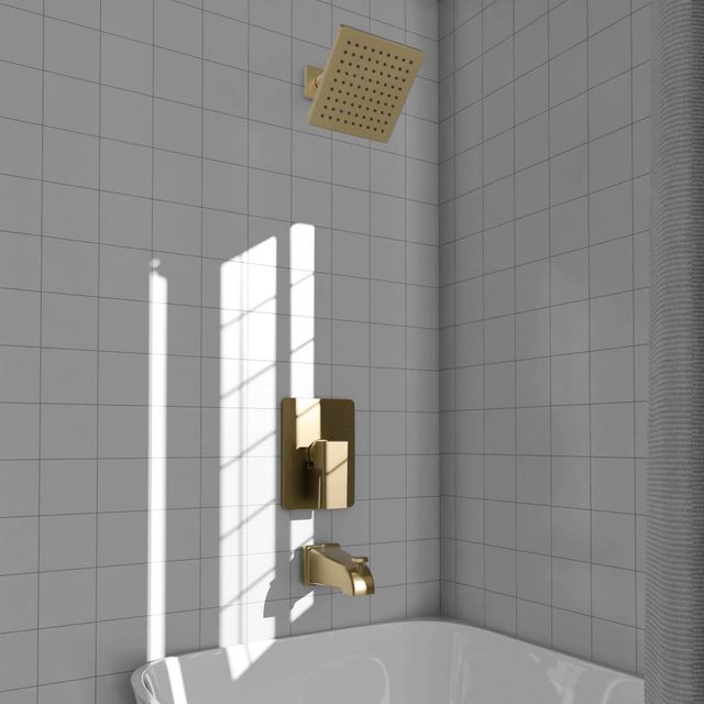 ZLINE Palisades Champange Bronze Modern Shower System-1