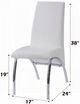 ACME Furniture Pervis 2-Piece Chrome/White Side Chair-2