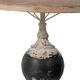 A & B Home Light Brown Side Table with Whitewash Pedestal -2