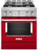 KitchenAid® 30" Passion Red Smart Pro Style Gas Range-0