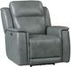 Bassett® Furniture Conover Blue Gray Leather Wallsaver Power Recliner-0