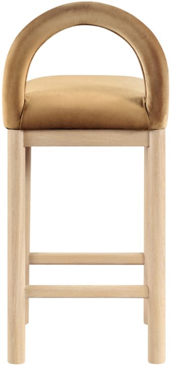 Meridian Furniture Conrad Natural/Saddle Upholstered Counter Stool-3