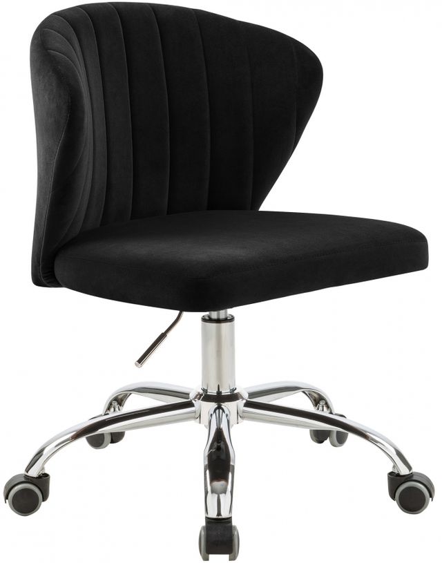 Meridian Furniture Finley Black Velvet Office Chair-0