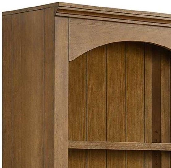 Elements International Portico Brown Oak Open Bookcase-4